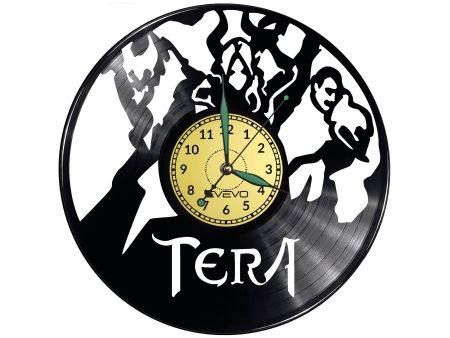 TERA THE EXILED REALM OF ARBOREA VIDEO GAME  ZEGAR ŚCIENNY DEKORACYJNY NOWOCZESNY PŁYTA 
WINYLOWA WINYL NA 
PREZENT EVEVO EVEVO.