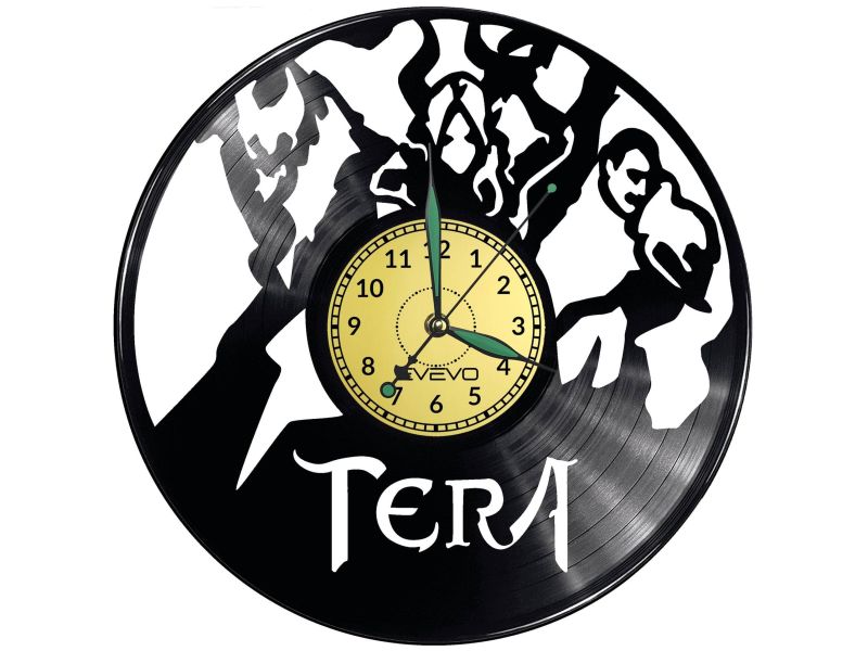 TERA The Exiled Realm of Arborea Video Game Zegar Ścienny Płyta Winylowa Nowoczesny Dekoracyjny Na Prezent Urodziny