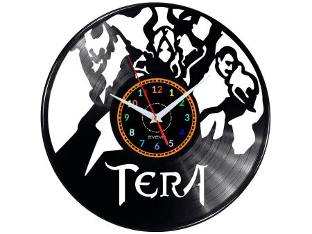 TERA The Exiled Realm of Arborea Video Game Zegar Ścienny Płyta Winylowa Nowoczesny Dekoracyjny Na Prezent Urodziny