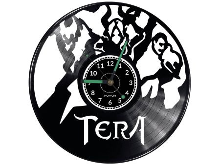 TERA The Exiled Realm of Arborea Video Game Zegar Ścienny Płyta Winylowa Nowoczesny Dekoracyjny Na Prezent Urodziny