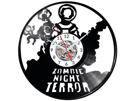 ZOMBIE NIGHT TERROR VIDEO GAME ZEGAR ŚCIENNY DEKORACYJNY NOWOCZESNY PŁYTA 
WINYLOWA WINYL NA 
PREZENT EVEVO EVEVO.