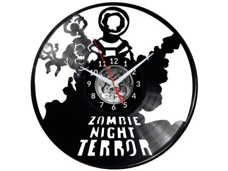 ZOMBIE NIGHT TERROR VIDEO GAME ZEGAR ŚCIENNY DEKORACYJNY NOWOCZESNY PŁYTA 
WINYLOWA WINYL NA 
PREZENT EVEVO EVEVO.