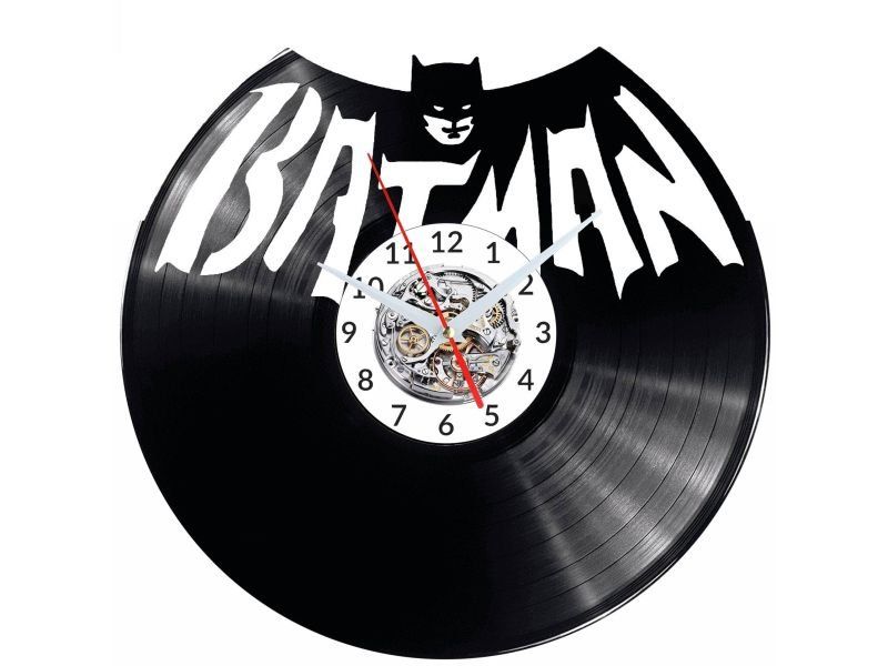 BATMAN ZEGAR ŚCIENNY DEKORACYJNY NOWOCZESNY PŁYTA WINYLOWA WINYL NA PREZENT EVEVO EVEVO.