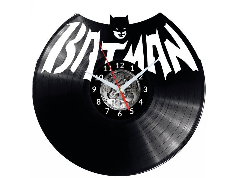 BATMAN ZEGAR ŚCIENNY DEKORACYJNY NOWOCZESNY PŁYTA WINYLOWA WINYL NA PREZENT EVEVO EVEVO.
