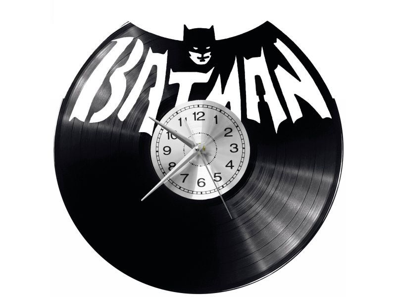 BATMAN ZEGAR ŚCIENNY DEKORACYJNY NOWOCZESNY PŁYTA WINYLOWA WINYL NA PREZENT EVEVO EVEVO.