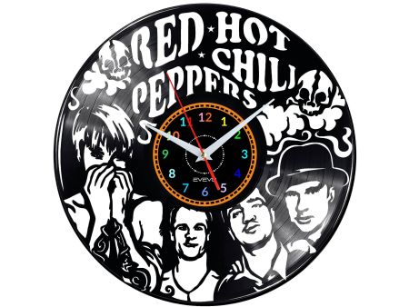 RED HOT CHILI PEPPERS ZEGAR ŚCIENNY DEKORACYJNY NOWOCZESNY PŁYTA 
WINYLOWA WINYL NA 
PREZENT EVEVO EVEVO.