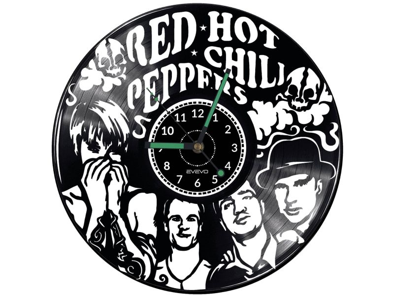 RED HOT CHILI PEPPERS ZEGAR ŚCIENNY DEKORACYJNY NOWOCZESNY PŁYTA 
WINYLOWA WINYL NA 
PREZENT EVEVO EVEVO.