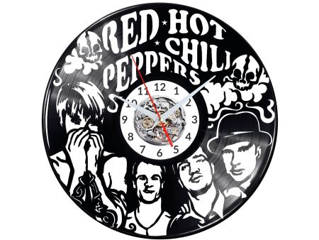 RED HOT CHILI PEPPERS ZEGAR ŚCIENNY DEKORACYJNY NOWOCZESNY PŁYTA 
WINYLOWA WINYL NA 
PREZENT EVEVO EVEVO.