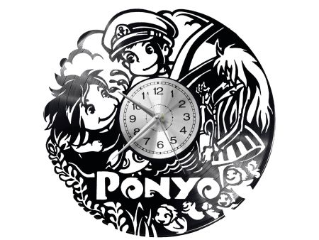 PONYO ANIME ZEGAR ŚCIENNY DEKORACYJNY NOWOCZESNY PŁYTA 
WINYLOWA WINYL NA 
PREZENT EVEVO EVEVO.