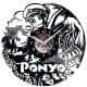 Ponyo Anime Zegar Ścienny Płyta Winylowa Nowoczesny Dekoracyjny Na Prezent Urodziny