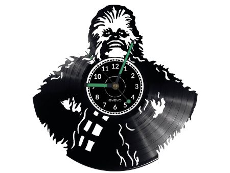 CHEWBACCA STAR WARS ZEGAR ŚCIENNY DEKORACYJNY NOWOCZESNY PŁYTA 
WINYLOWA WINYL NA 
PREZENT EVEVO EVEVO.