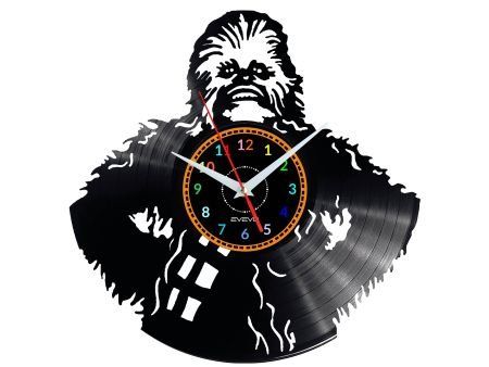 CHEWBACCA STAR WARS ZEGAR ŚCIENNY DEKORACYJNY NOWOCZESNY PŁYTA WINYLOWA WINYL NA PREZENT EVEVO EVEVO.