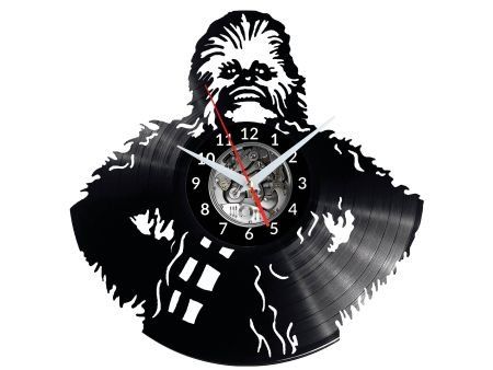 CHEWBACCA STAR WARS ZEGAR ŚCIENNY DEKORACYJNY NOWOCZESNY PŁYTA WINYLOWA WINYL NA PREZENT EVEVO EVEVO.