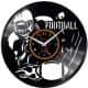Football Amerykański Zegar Ścienny Płyta Winylowa Nowoczesny Dekoracyjny Na Prezent Urodziny