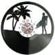 Plaża Serfing Zegar Ścienny Płyta Winylowa Nowoczesny Dekoracyjny Na Prezent Urodziny