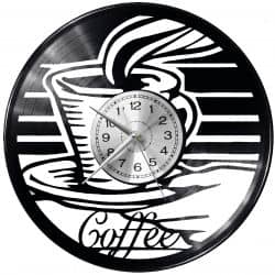 Coffee Time Zegar Ścienny Płyta Winylowa Nowoczesny Dekoracyjny Na Prezent Urodziny