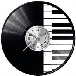Pianino Zegar Ścienny Płyta Winylowa Nowoczesny Dekoracyjny Na Prezent Urodziny
