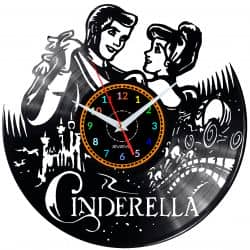 Cinderella Zegar Ścienny Płyta Winylowa Nowoczesny Dekoracyjny Na Prezent Urodziny