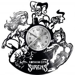 Gotham City Sirens Zegar Ścienny Płyta Winylowa Nowoczesny Dekoracyjny Na Prezent Urodziny