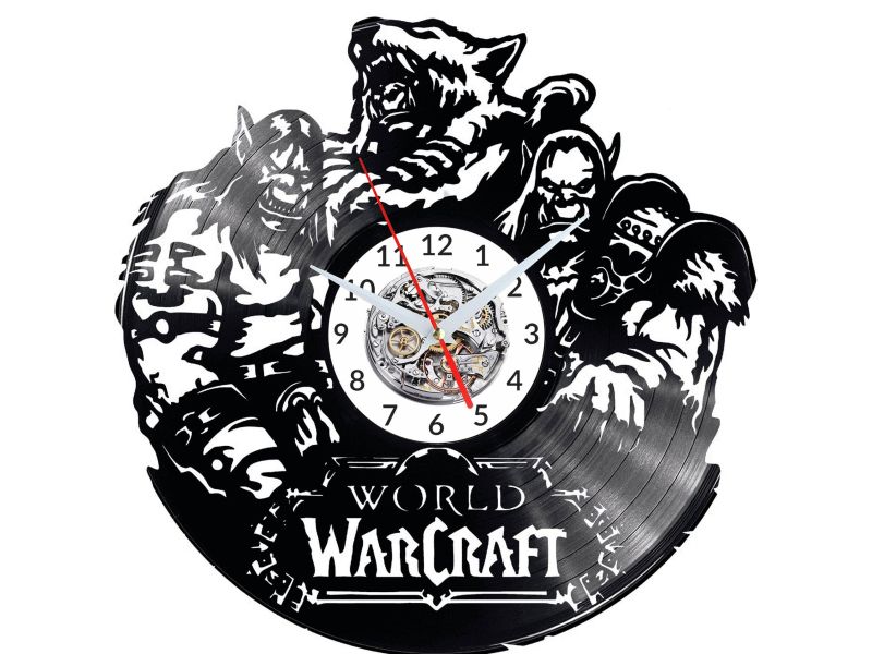 World of Warcraft Game Zegar Ścienny Płyta Winylowa Nowoczesny Dekoracyjny Na Prezent Urodziny