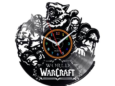 World of Warcraft Game Zegar Ścienny Płyta Winylowa Nowoczesny Dekoracyjny Na Prezent Urodziny