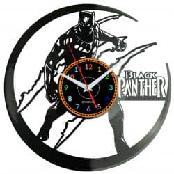 Black Panther Zegar Ścienny Płyta Winylowa Nowoczesny Dekoracyjny Na Prezent Urodziny