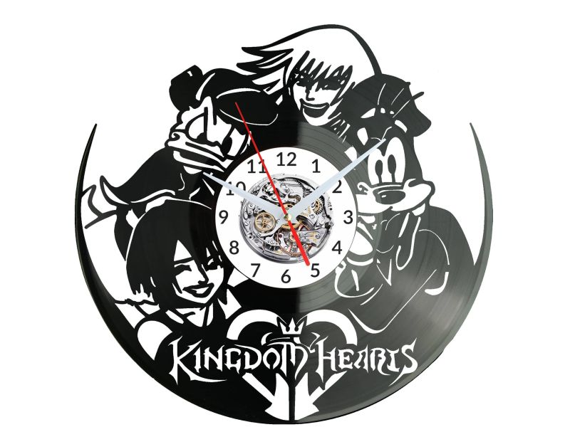 Kingdom Hearts Zegar Ścienny Płyta Winylowa Nowoczesny Dekoracyjny Na Prezent Urodziny