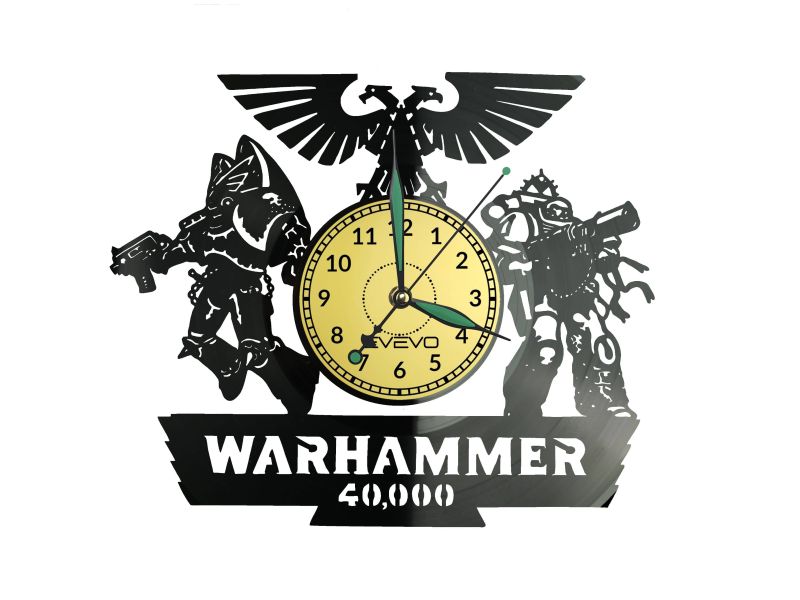 Warhammer 40k Zegar Ścienny Płyta Winylowa Nowoczesny Dekoracyjny Na Prezent Urodziny