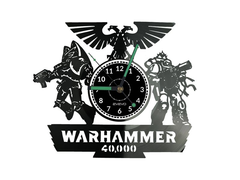 Warhammer 40k Zegar Ścienny Płyta Winylowa Nowoczesny Dekoracyjny Na Prezent Urodziny