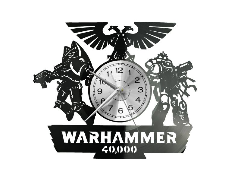 Warhammer 40k Zegar Ścienny Płyta Winylowa Nowoczesny Dekoracyjny Na Prezent Urodziny