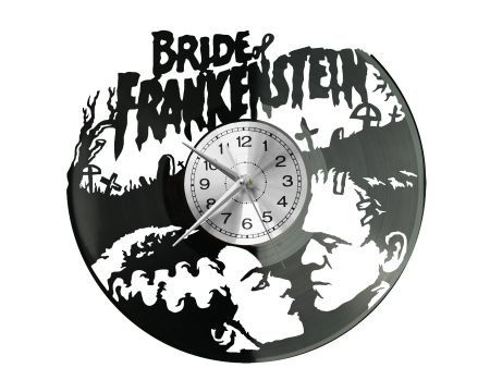 Bride of Frankenstein Zegar Ścienny Płyta Winylowa Nowoczesny Dekoracyjny Na Prezent Urodziny