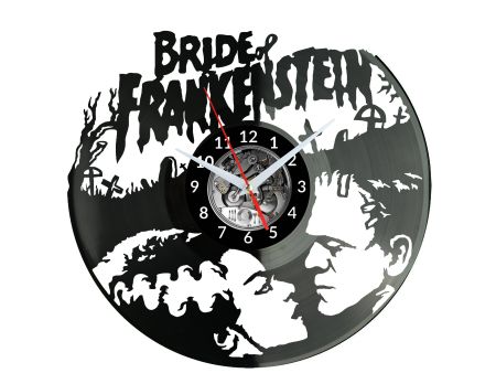 Bride of Frankenstein Zegar Ścienny Płyta Winylowa Nowoczesny Dekoracyjny Na Prezent Urodziny