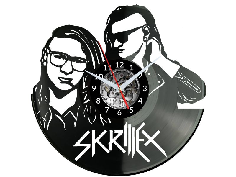 Skrillex Zegar Ścienny Płyta Winylowa Nowoczesny Dekoracyjny Na Prezent Urodziny