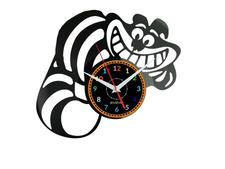 Alice in Wonderland Cheshire Cat Zegar Ścienny Płyta Winylowa Nowoczesny Dekoracyjny Na Prezent Urodziny