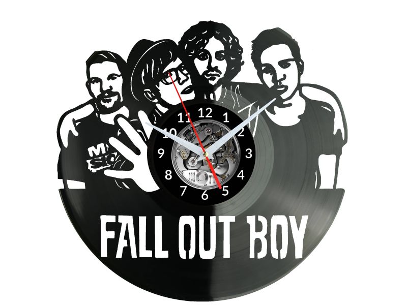 Fall Out Boy Zegar Ścienny Płyta Winylowa Nowoczesny Dekoracyjny Na Prezent Urodziny