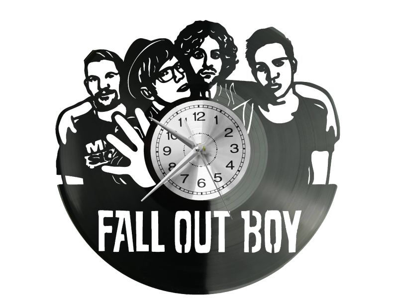 Fall Out Boy Zegar Ścienny Płyta Winylowa Nowoczesny Dekoracyjny Na Prezent Urodziny