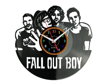 Fall Out Boy Zegar Ścienny Płyta Winylowa Nowoczesny Dekoracyjny Na Prezent Urodziny