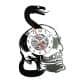 Snake Skull Zegar Ścienny Płyta Winylowa Nowoczesny Dekoracyjny Na Prezent Urodziny