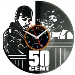 50 Cent Rapper Zegar Ścienny Płyta Winylowa Nowoczesny Dekoracyjny Na Prezent Urodziny