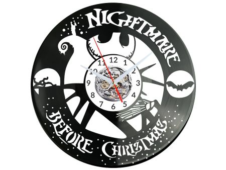 The Nightmare Before Christmas Zegar Ścienny Płyta Winylowa Nowoczesny Dekoracyjny Na Prezent Urodziny