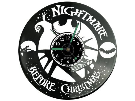 The Nightmare Before Christmas Zegar Ścienny Płyta Winylowa Nowoczesny Dekoracyjny Na Prezent Urodziny