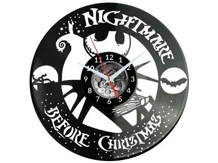 The Nightmare Before Christmas Zegar Ścienny Płyta Winylowa Nowoczesny Dekoracyjny Na Prezent Urodziny