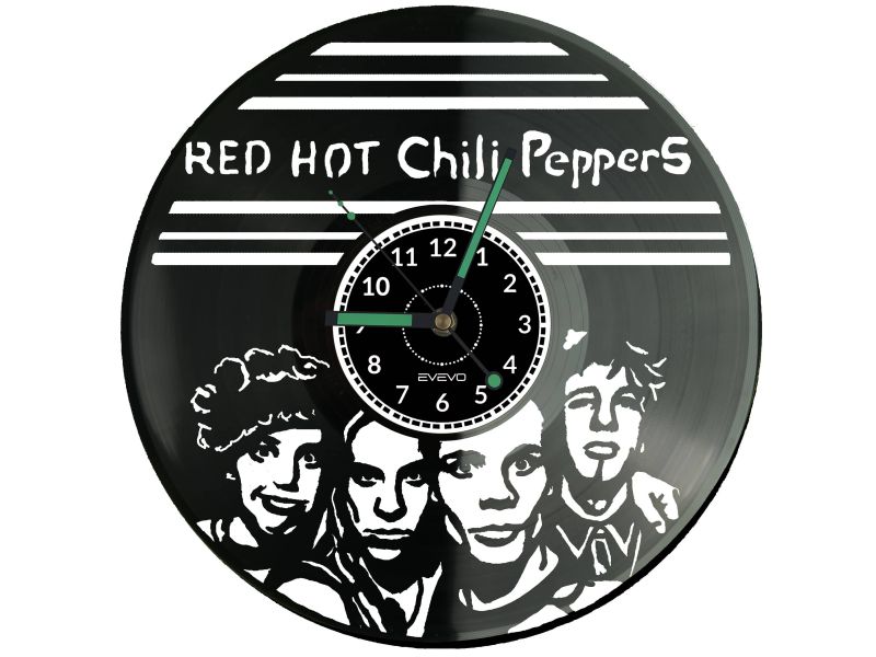 Red Hot Chilli Peppers Zegar Ścienny Płyta Winylowa Nowoczesny Dekoracyjny Na Prezent Urodziny