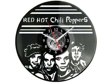 Red Hot Chilli Peppers Zegar Ścienny Płyta Winylowa Nowoczesny Dekoracyjny Na Prezent Urodziny