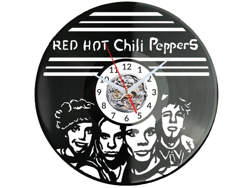 Red Hot Chilli Peppers Zegar Ścienny Płyta Winylowa Nowoczesny Dekoracyjny Na Prezent Urodziny