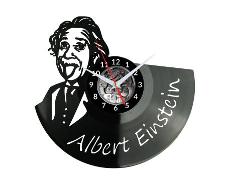 Albert Einstein Zegar Ścienny Płyta Winylowa Nowoczesny Dekoracyjny Na Prezent Urodziny