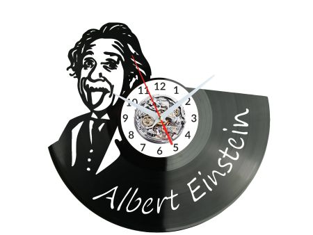 Albert Einstein Zegar Ścienny Płyta Winylowa Nowoczesny Dekoracyjny Na Prezent Urodziny