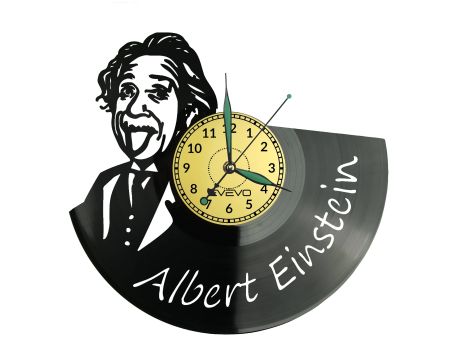 Albert Einstein Zegar Ścienny Płyta Winylowa Nowoczesny Dekoracyjny Na Prezent Urodziny