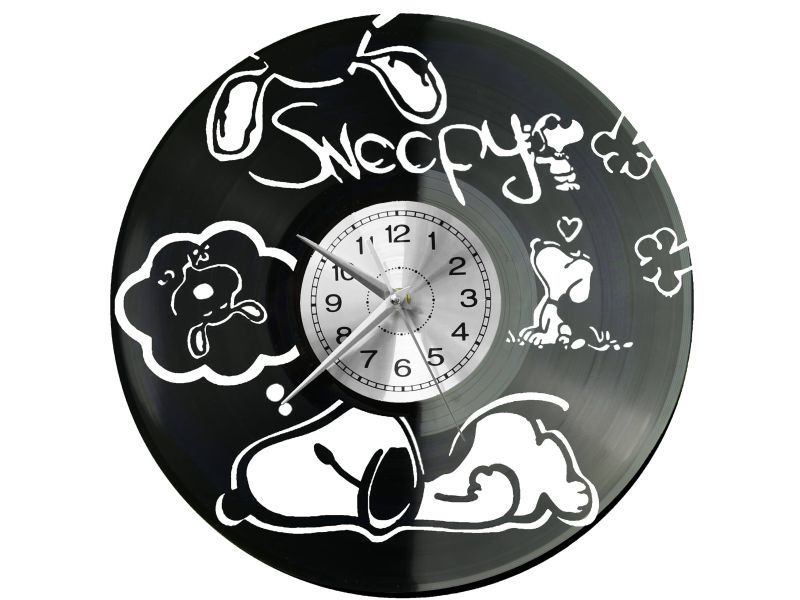 Snoopy Dreams Zegar Ścienny Płyta Winylowa Nowoczesny Dekoracyjny Na Prezent Urodziny