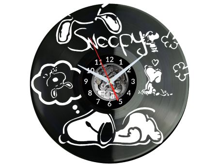 Snoopy Dreams Zegar Ścienny Płyta Winylowa Nowoczesny Dekoracyjny Na Prezent Urodziny